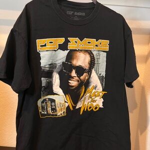 Pop Smoke Meet the Woo T-Shirt Size XL Black Graphic Rap Hip Hop